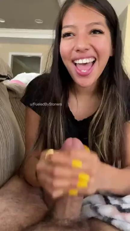 Asian baddie milking his cock