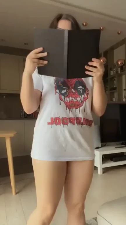 Magic Notebook Tease: Tits Out & Pussy Flash 😈📖