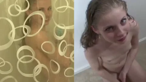Innocent Lil Candy Teen Shower: Water or Sticky Cum Facial? 💦🍆💦