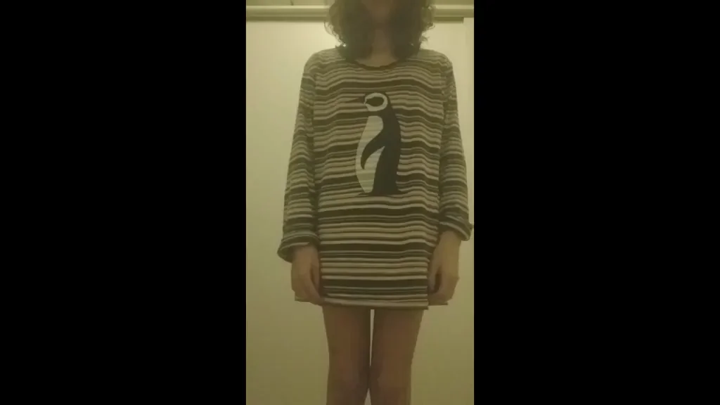 Oversized Shirt Tease: Trans Hottie's Massive Dick Surprise Reveal!