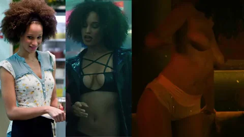 Elarica Johnson (Best known for her appearances as the waitress in Harry Potter and in Blade Runner 2049) naked in P-Valley