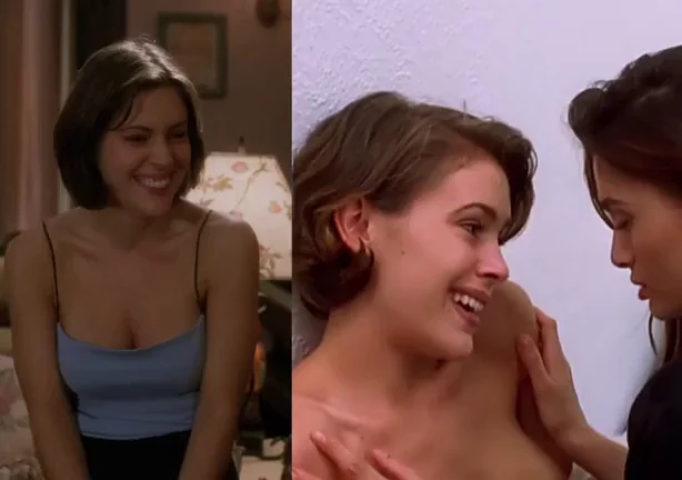 🔥 Alyssa Milano's Juicy Tits Tease & Nude Flash 💦