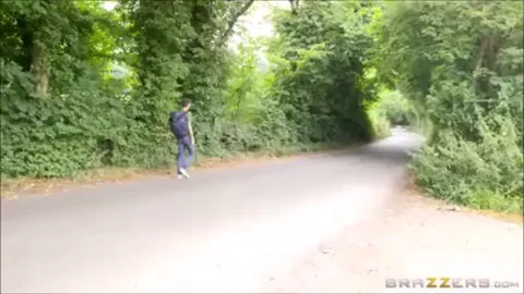 Horny Milf Takes A Young Hitchhiker In Her Car