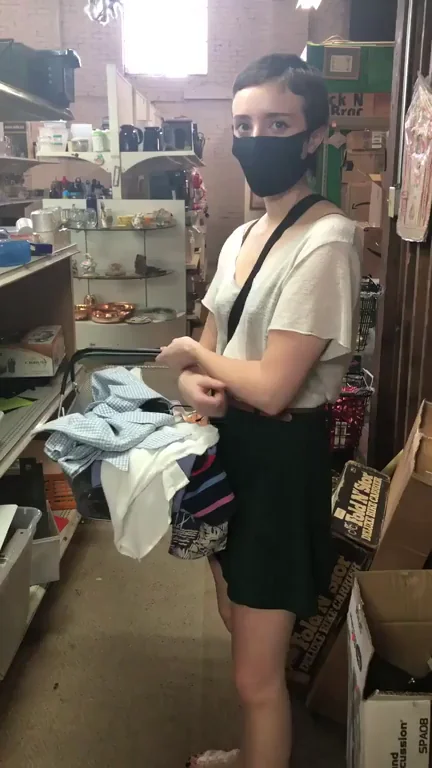finding some treasures at the thrift store ?