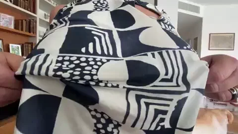 🔥 Titty Reveal Tease: Black & White Dress Slips to Show Juicy Jugs! 💦