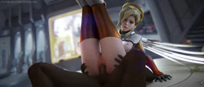 Mercy getting fucked with her legs up (FPSBlyck)