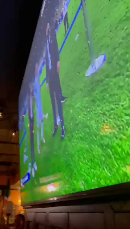 Bar Slut Flashes Perky Tits to Horny Crowd on Big Screen