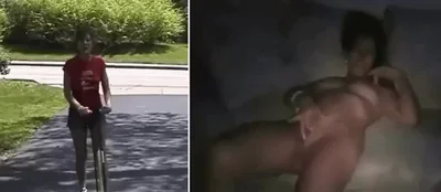Pretty and Fun Texas MILF Shows a Friend How She Pogo Sticks and Masturbates