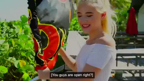 Jessie Saint Runs Dad's BBQ Joint Alone, Ends Up Finger-Fucking Her Tight Teen Pussy