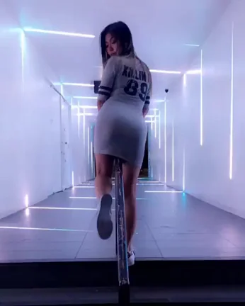 Playful girl and slightly see-through