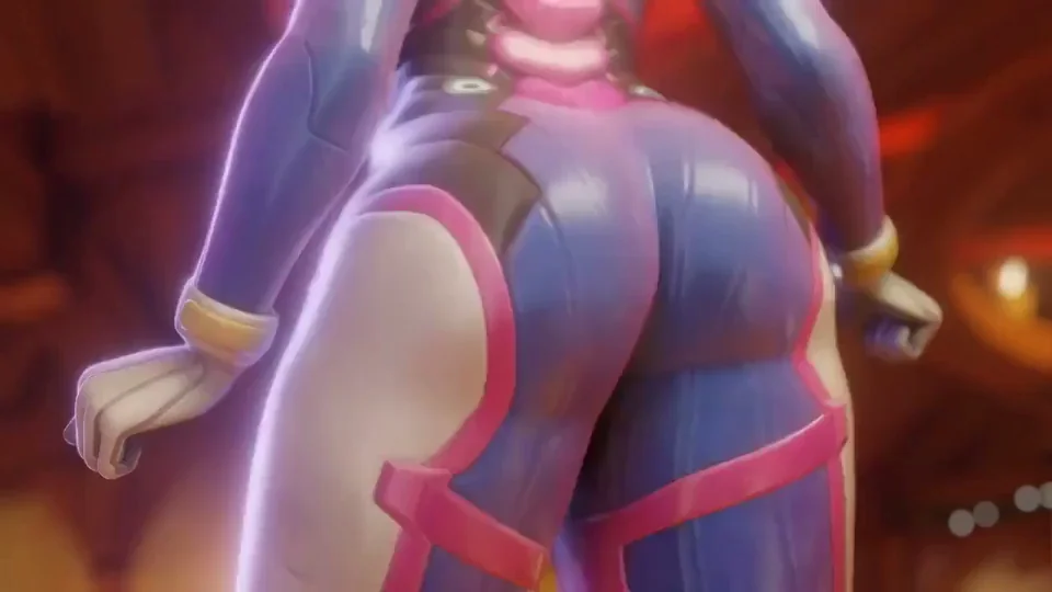 D.Va Wobbles Her Juicy Booty in Shiny Bodysuit