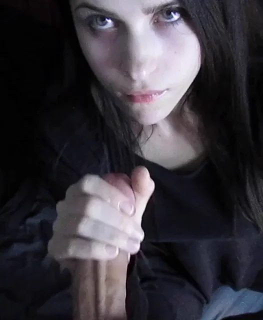 Piercing blue eyes