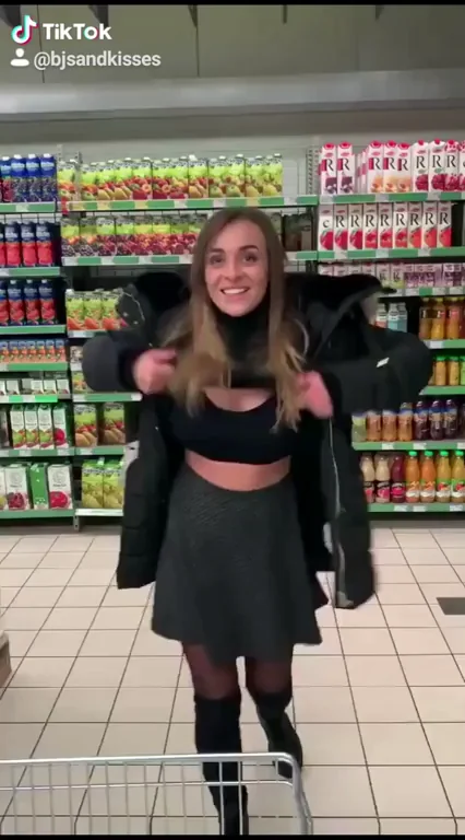 Tits Out At The Supermarket