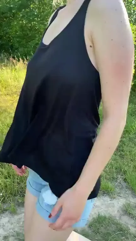 Campers Gonna Spy My Tits Next Time? 😈🌳 [F]