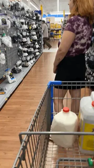 Almost Made It to the Front Without Cumming 😩🛒💦 [GIF]