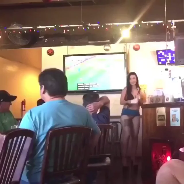 Bottomless Bar Sluts Serving Up Pussy on the Rocks!