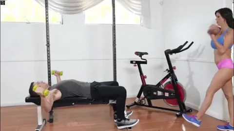 [Natalie Brooks, 22] & Alexis Fawx - Moms Home Gym