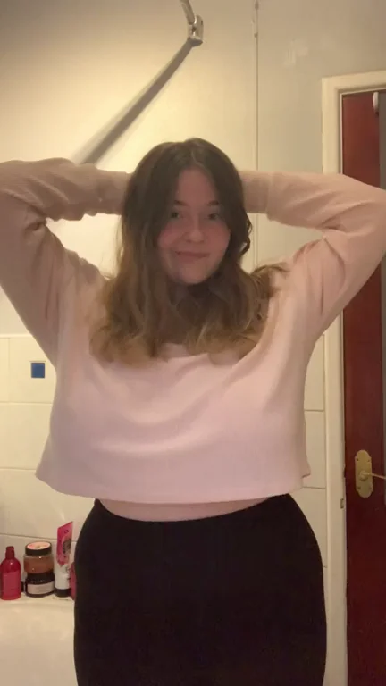 Lazy Day Turns Wild: Busty Babe Flashes Her Massive H-Cup Tits