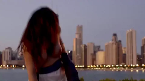 Emmy Rossum's Hot Cum Face by the Chicago Skyline 😍💦