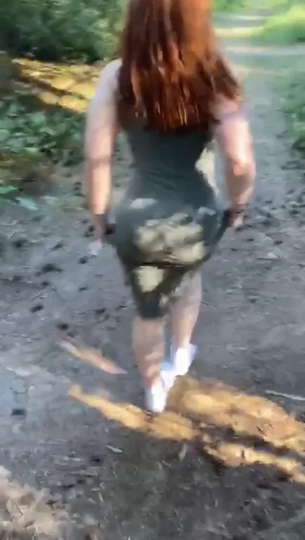 Red head in the woods