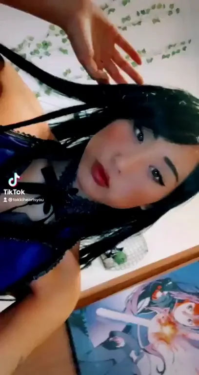 more of my tifa lockhart cosplay and ahegao :3