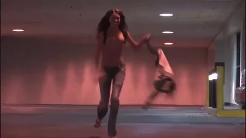 Parking garage scamper [GIF]