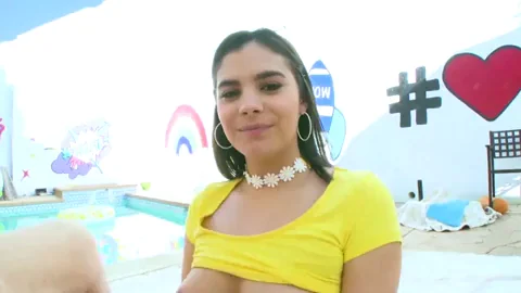 Violet Star's Poolside Deepthroat Dick Sucking Slut Fest 💦🍆😈