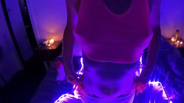 Love the way lights show whats under my new sheer tank top!