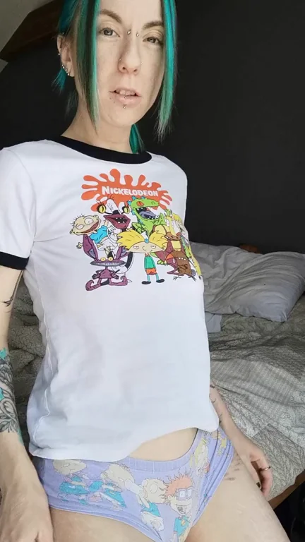 Teasing Tiny Titties Tuesday with Cute Dyed Slut