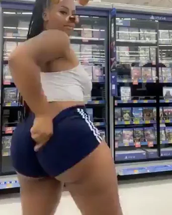 Shaking her ass in Walmart