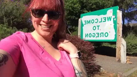 Hot Redhead Slut Greets Oregon with Teasing Public Flirt [F]