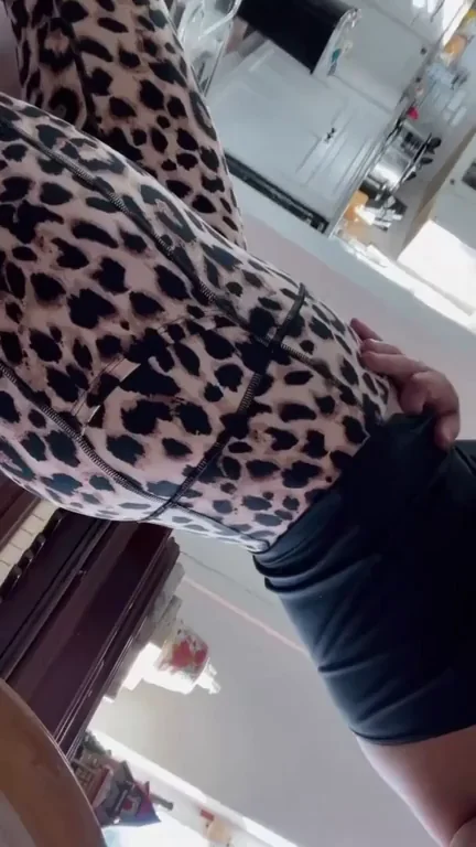 Latina MILF Leopard Tease Titty Drop 😈🍈🍈