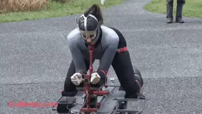 Portable Fuck Machine Forces Wild Orgasms in the Woods 😈🔥