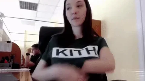 Office Slut Flashes Massive Tits Under KITH Tee