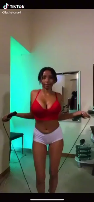 Bouncing Tits GIF by boobieblogdotcom - I don't how that top was able to hold those huge milkers
