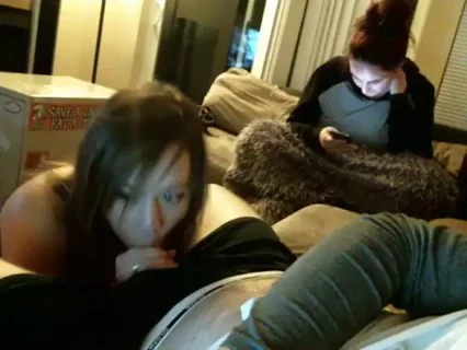 Blowjob Infront Of Roommate