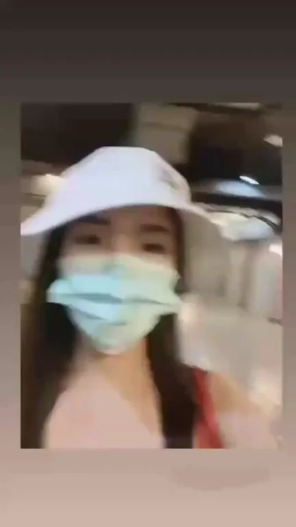 She just boobs check her GF in public
