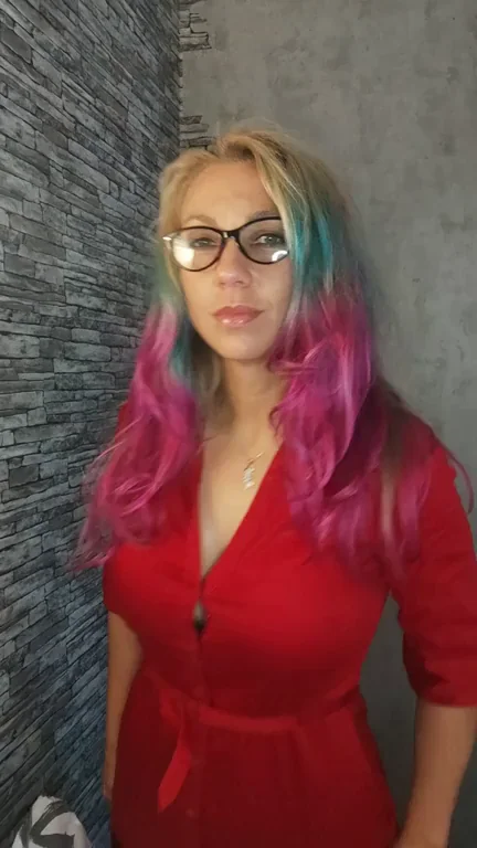 Sexy MILF's Rainbow Tease: Dress Pops Open for Tits & Curves