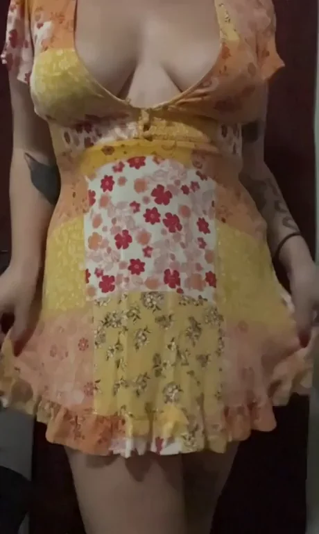 See what’s under my new dress