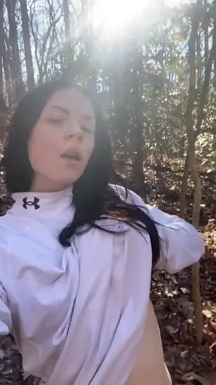 This princess wants a creampie in the woods