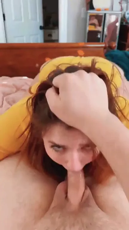 I love feeling his cock in my throat.