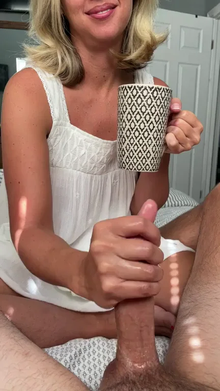 If your day doesnt start with coffee and a hand-job, you need to re-evaluate your morning routine. [f]40 [m]41