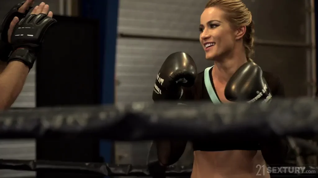 Cherry Kiss: Boxing Babe's Dripping Reverse Cowgirl Poundfest