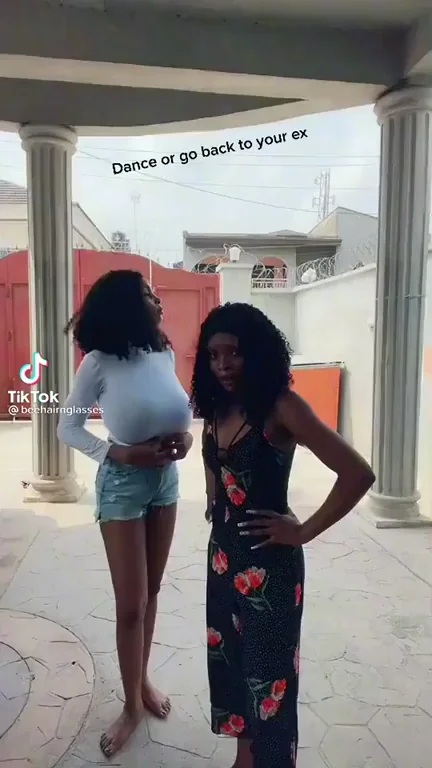 Ebony Babes Bouncing Massive Tits in Naughty Dance