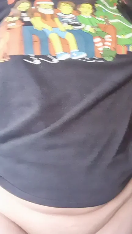 Thick BBW Slut Teases Her Jiggly Curves & Fat Ass in Simpsons Tee