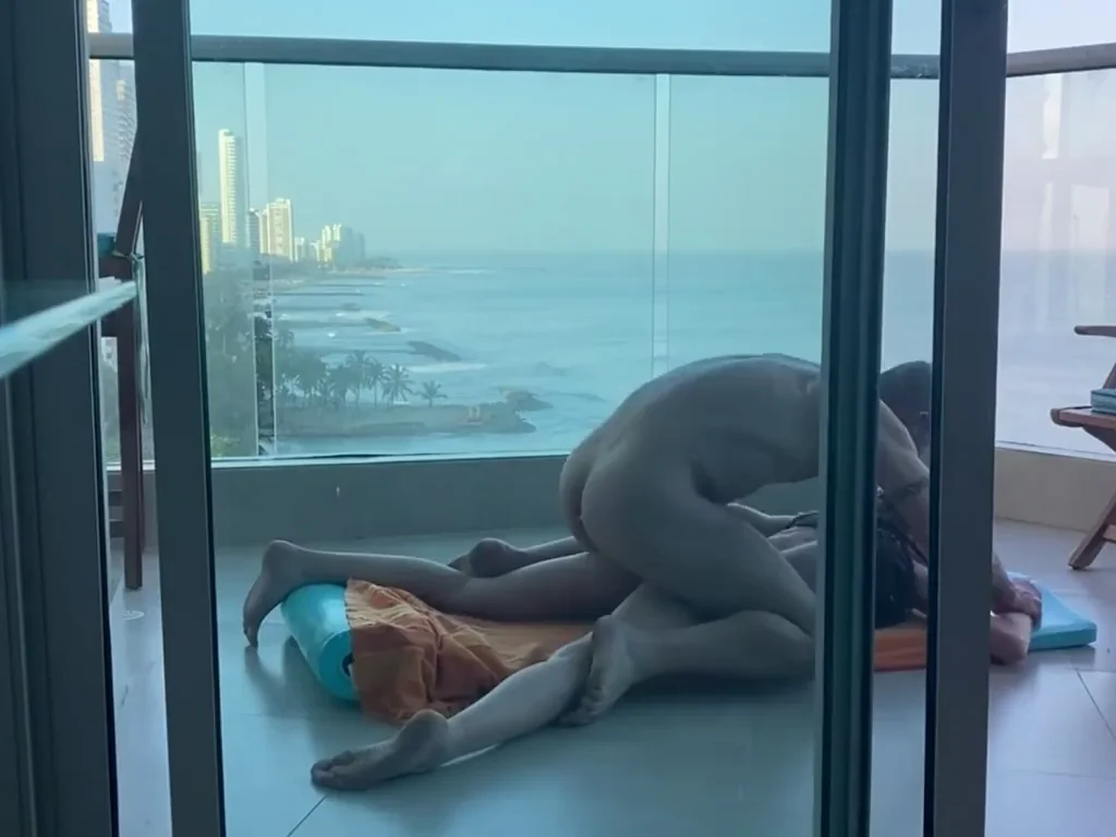 Balcony Pronebone Pound 💦 Skinny Teen Gets Wrecked Publicly 😈