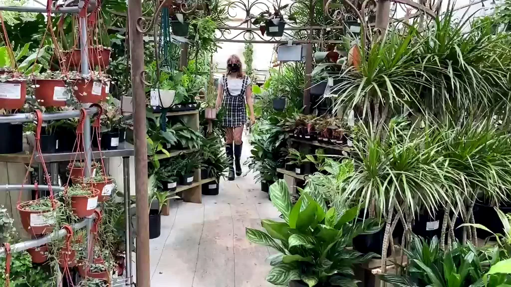 No Panties Habit in Public Nursery Tease! 🌿🍑 [GIF]