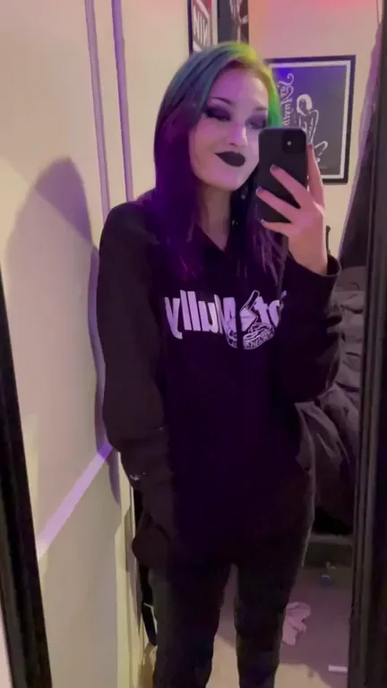 Before and after you call me a good little goth whore