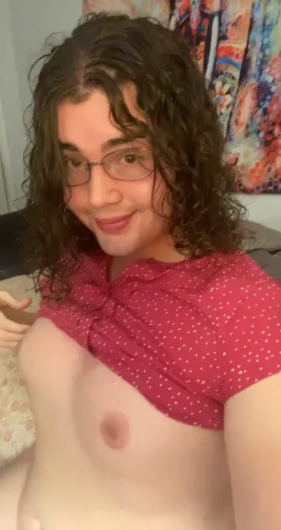Permanently Naked Trans Wife Tease: Curvy Stay-Home Slut Begs for It