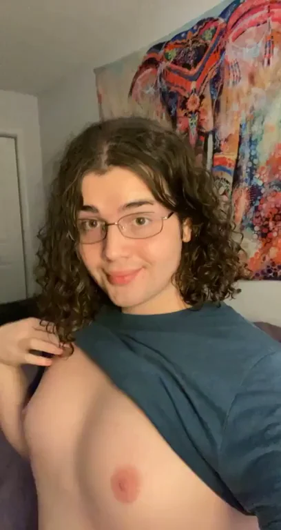 Samantha's Desperate Topless Tease: Reinforce My Slutty Trans Identity!